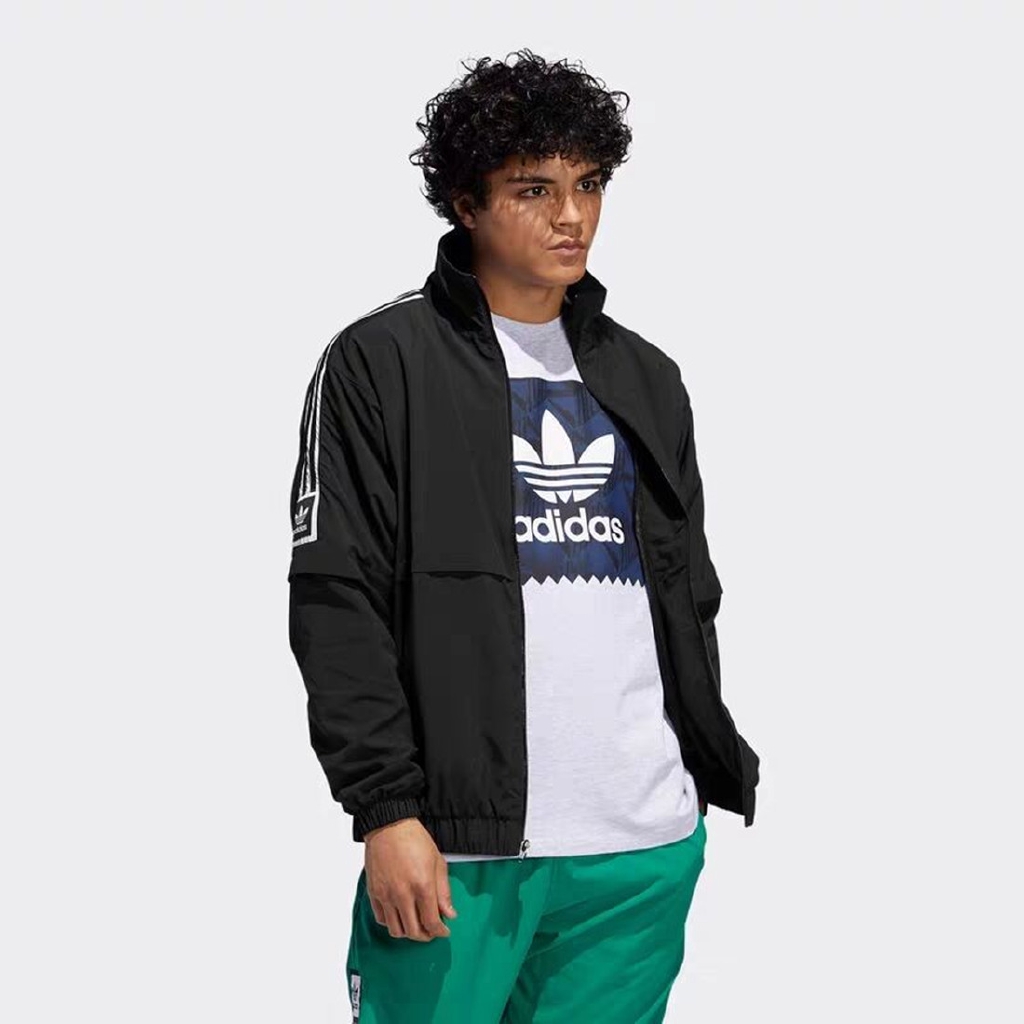 Adidas Clover Contrast Color Stitching Fashion Coat Sports Slim Tide Brand Casual Loose Couple Jacket Sports Windbreaker | BigBuy360 - bigbuy360.vn