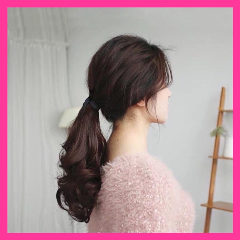tóc giả cột xoăn đuôi ngắn chịu nhiệt tốt ❇️freeship ❇️