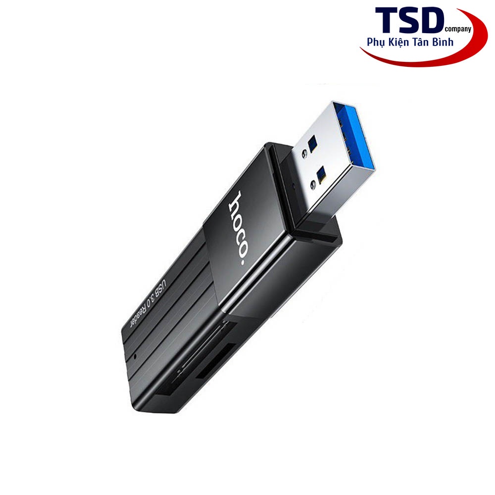 Đầu Đọc Thẻ Nhớ 3.0 Hoco HB20 Chính Hãng, Khe Cắm Thẻ SD &amp; Micro SD