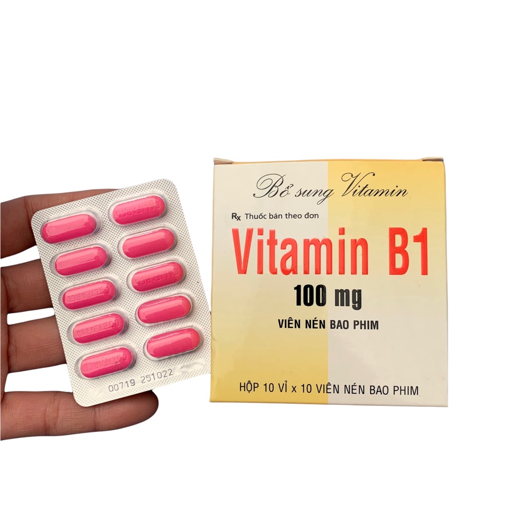 Vitamin B1 - Hộp 100 viên phòng ngừa thiếu hụt vitamin