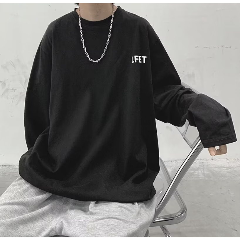 Áo Thun Tay Dài Oversize Chất Liệu Cotton In Họa Tiết Chữ Thời Trang Mùa Hè Cho Nam Và Nữ SIze M-8XL