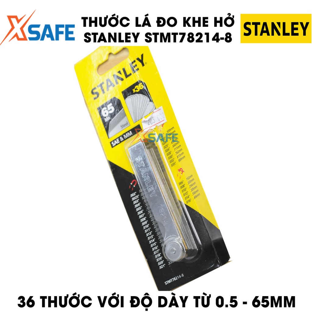 Thước lá đo khe hở STANLEY STMT78214-8 thép carbon Thước lá Stanley kiểu dáng gọn nhẹ, kết quả đo chính xác - Chính hãng