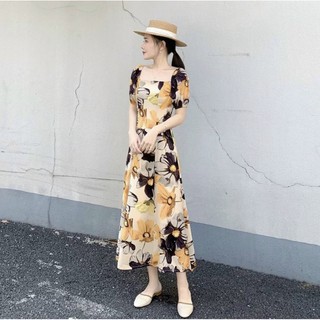 Đầm dáng xoè hoa ly tay phồng sang chảnh cục yêu