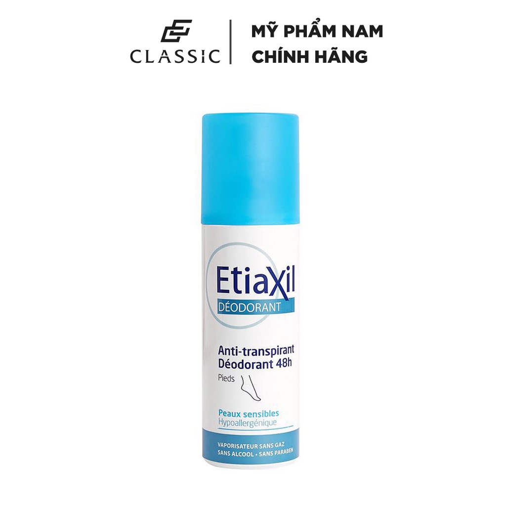 Xịt Khử Mùi và Ngăn Mồ Hôi Chân Etiaxil Déodorant Anti-Transpirant 48h Pieds 100ml