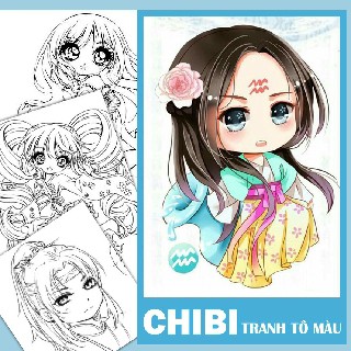 Tranh tô color Anime CHIBI được chọn hình mẫu - Dành cho chính mình trẻ con ưa thích, yêu thương mến sáng sủa tạo