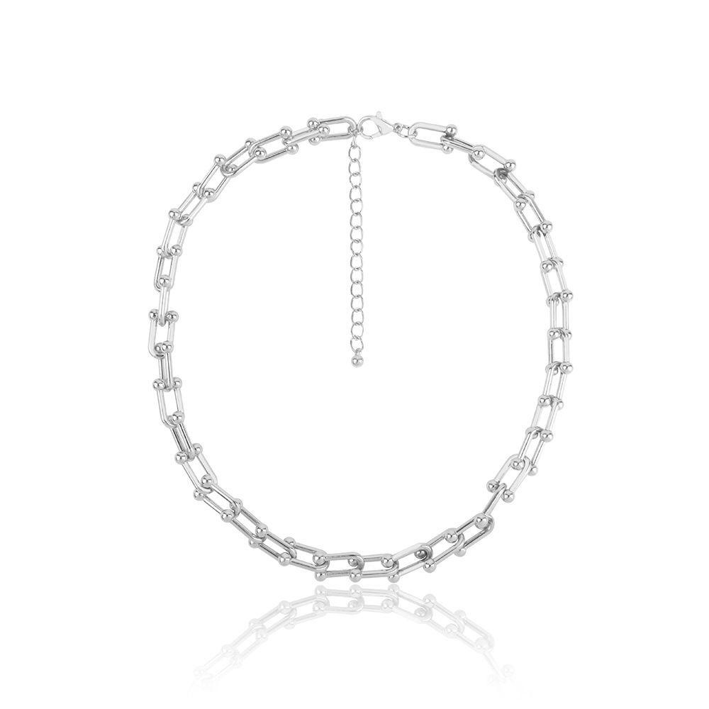 JONYE Vòng Cổ Choker Dây Xích Dày Nối Chữ U Tối Giản Phong Cách Hip Hop Gothic Hàng Mới