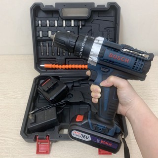 Máy khoan pin bắt vít bosch 36v - 3 chức năng - đầy đủ đồ nghề - khoan tường bắn vít