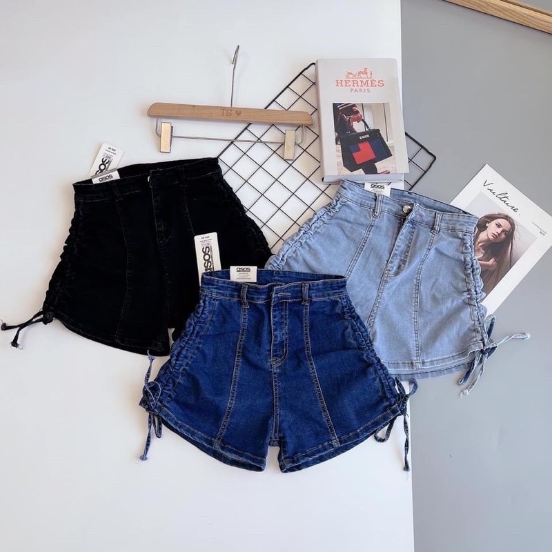 ( Mã 643 ) Quần sooc bò rút dây sườn co dãn hàng đẹp | BigBuy360 - bigbuy360.vn