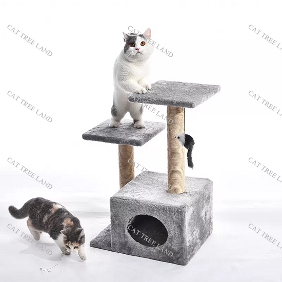 TRỤ CÀO MÓNG  CHO MÈO BẰNG GỖ 251 - NHÀ CÂY CHO MÈO CÀO MÓNG, ĐỒ CHƠI MÀI MÓNG CHÓ MÈO