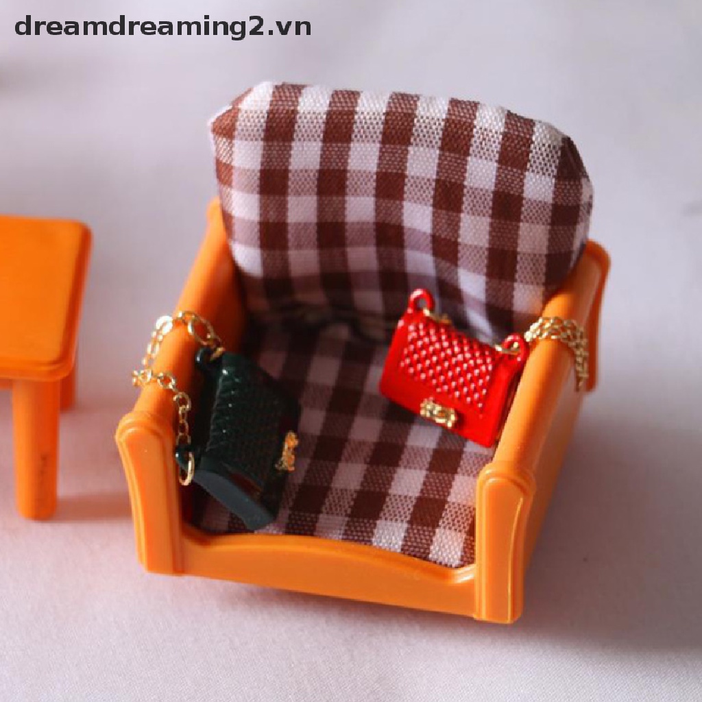 Mô Hình Túi Xách mini Bằng Kim Loại Trang Trí Nhà Búp Bê