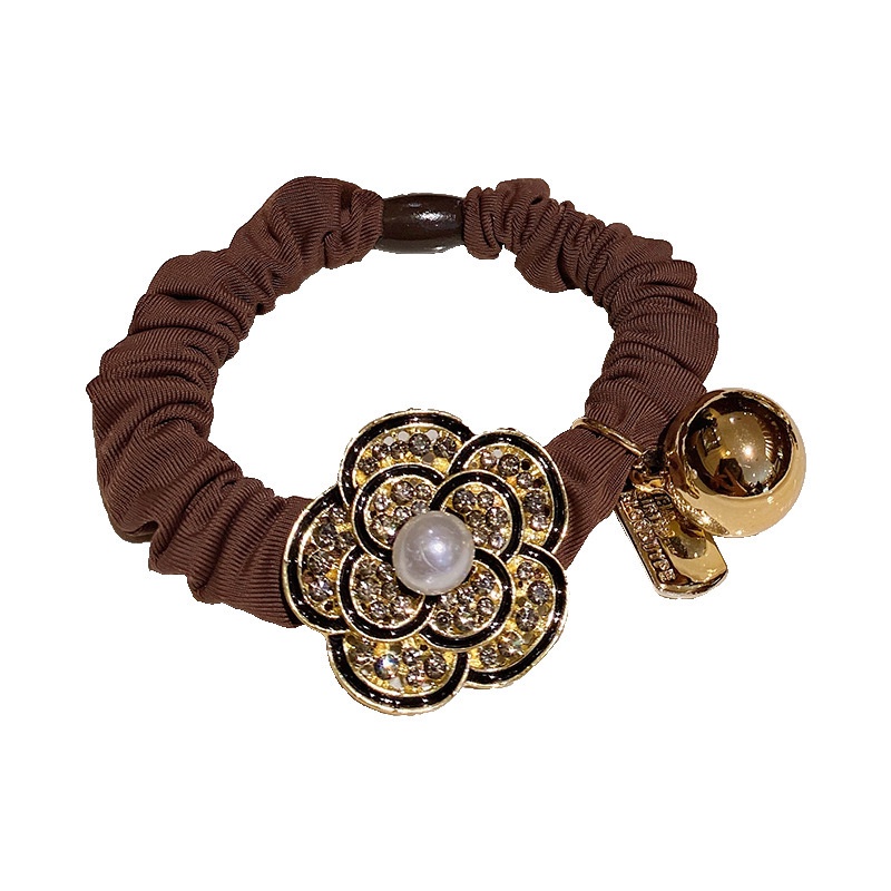 Dây Buộc Tóc Cỡ Lớn Đính Đá Phong Cách Retro Sang Trọng 2022