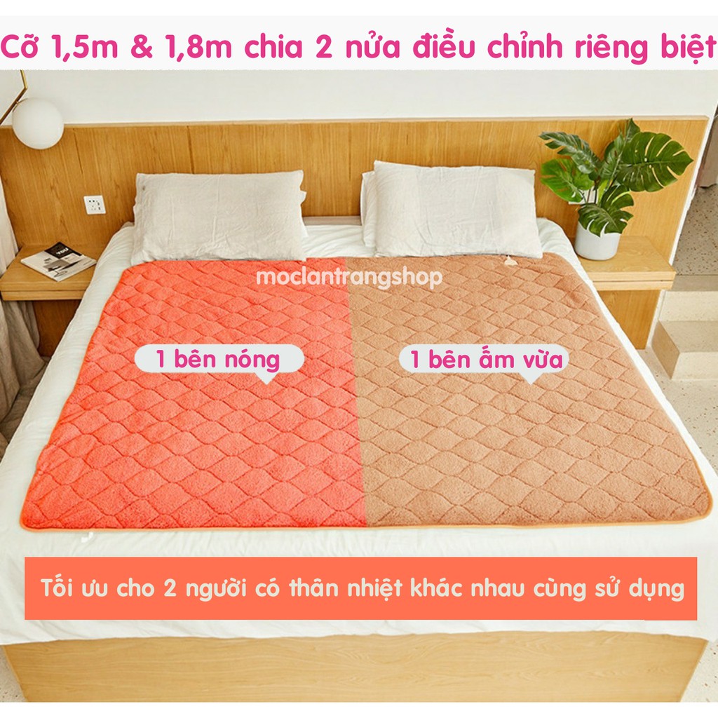 Đệm sưởi chính hãng NANJIREN loại to dày kín giường - Hàng Trung Quốc nội địa - CÓ SẴN