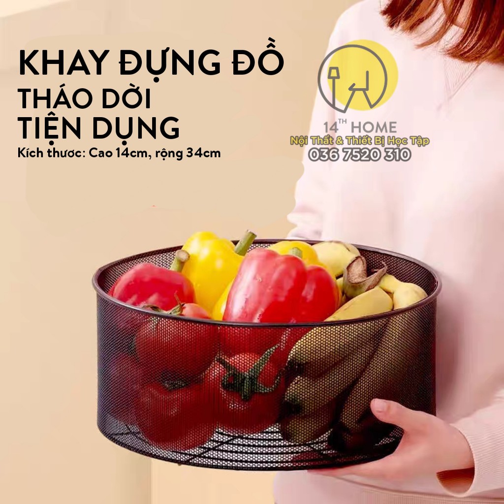 KỆ XOAY ĐA NĂNG 360° 3,4,5 Tầng sắt tròn di động -Sắt sơn tĩnh điện không dỉ chịu lực