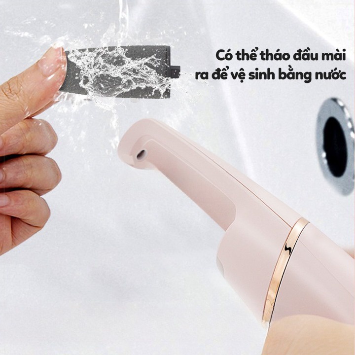 Máy Mài Gót Cao Cấp Sạc Điện Loại Bỏ da Khô Dưới Gót Chân, Làm Mịn Da Giảm Vết Chai Sạn