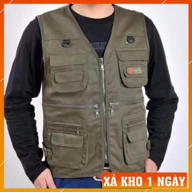 [FreeShip – Giảm 30k] Áo gile Nam - Áo ghi lê Lính Mỹ Vest Nam Nhiều Túi