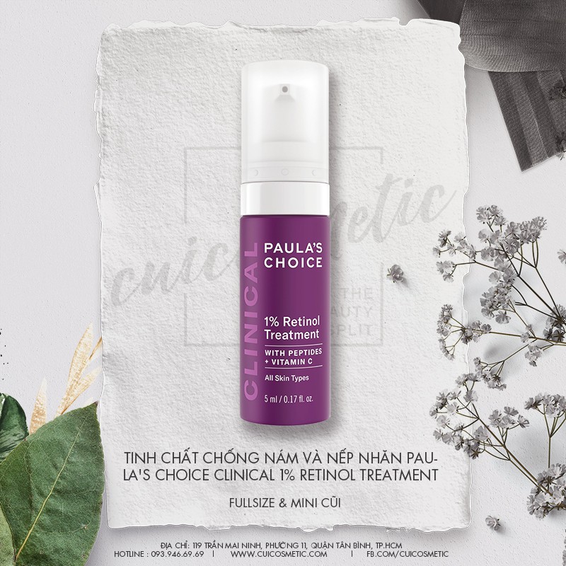 Paula’s Choice Clinical 1% Retinol Treatment - Tinh chất phục hồi da đa chức năng 1% Retinol