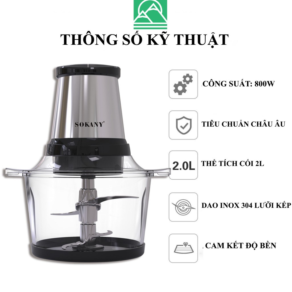 [Mã 254ELSALE giảm 7% đơn 300K] MÁY XAY ĐA NĂNG, MÁY XAY THỊT SOKANY cao cấp chính hãng tặng kèm lưỡi dao xay.