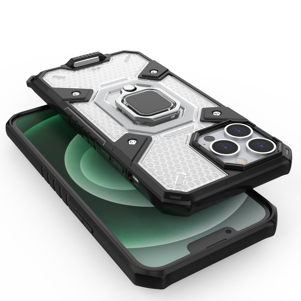 Ốp lưng Iphone 13 Pro Max tổ Ong Iring chống sốc giá đỡ xem phim thời trang cao cấp