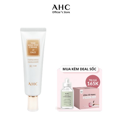 Kem Mắt Chống Lão Hóa Cho Mắt Và Mặt AHC The Real Eye Cream For Face Pure (60ml/Tuýp)