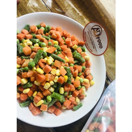 Rau củ hỗn hợp cắt sẵn gói 1kg
