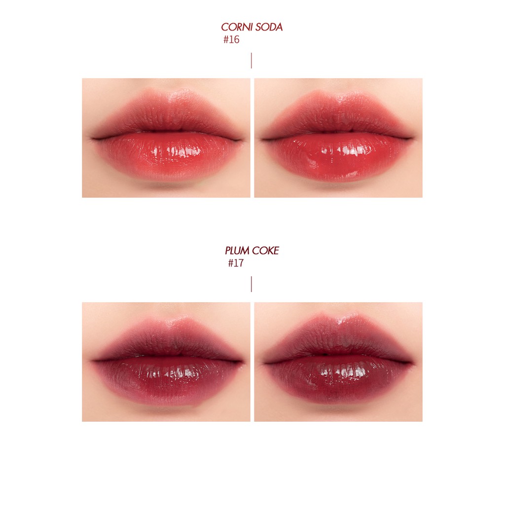 Son Tint bóng, siêu lì, căng mọng môi Hàn Quốc Romand Juicy Lasting Tint 5.5g 17 Plum Coke, 16 Corni Soda - NiNiShop