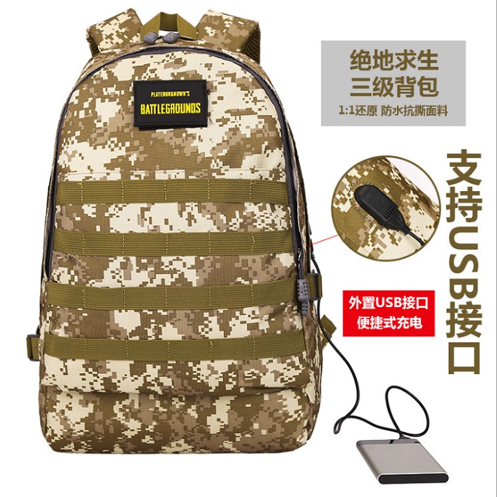 Ba Lô 3 Pubg - Cổng USB Tiện Lợi - Balo pubg Siêu Hot