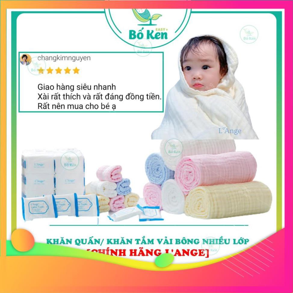 Shop Happy KIDS  Shop Happy KIDS  Khăn Sữa/Quấn/Tắm Vải Bông Nhiều Lớp [Thương hiệu L'ANGE Mỹ]