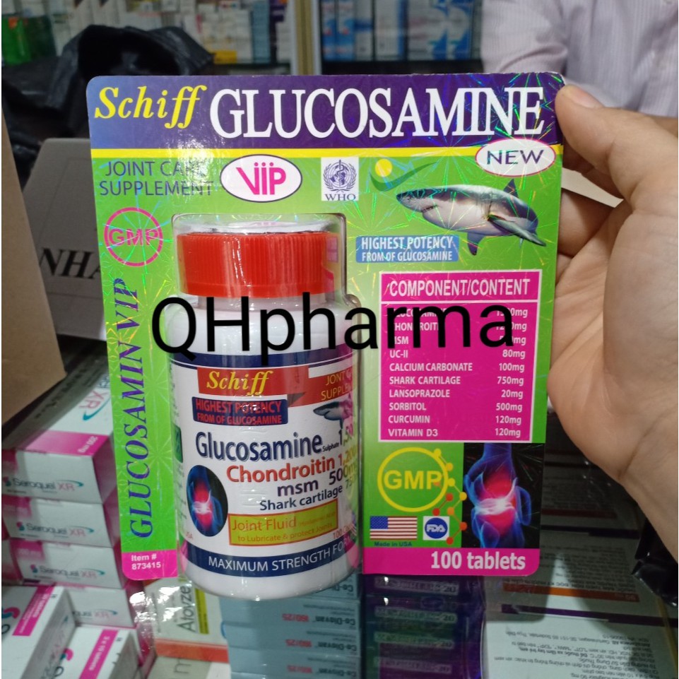 GLUCOSAMIN SHIFF NẮP ĐỎ ( LỌ 100 VIÊN )