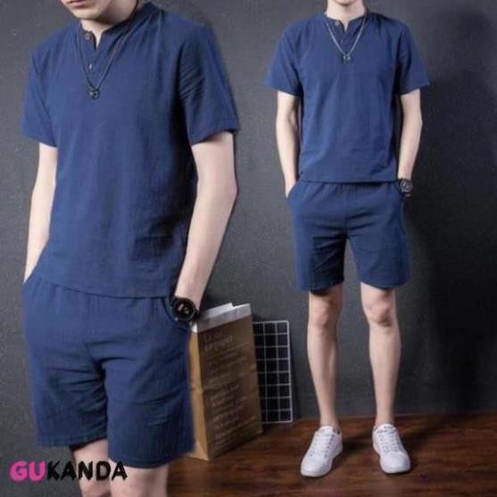 Bộ Đũi Nam Cao Cấp Vải Co Giãn Thoáng Mát Mã Gu231 | BigBuy360 - bigbuy360.vn