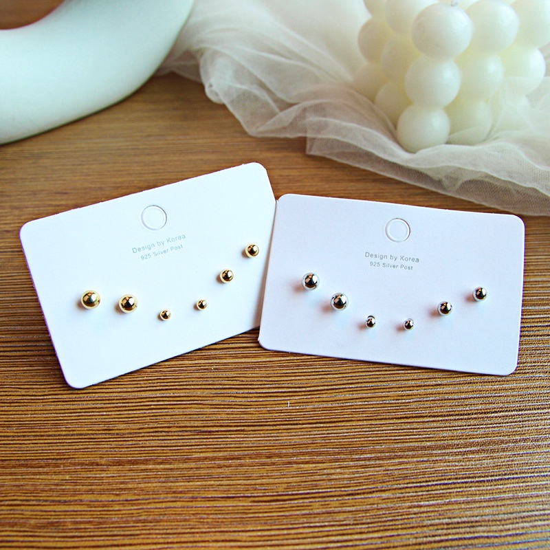 Bộ Bông Tai Mạ Bạc 925 Kiểu Dáng Đơn Giản Hợp Thời Trang