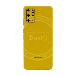 Miếng dán da mặt lưng cho Samsung Galaxy S20 Plus, da thật 100%, keo nhập khẩu cao cấp (Dán da Davis)