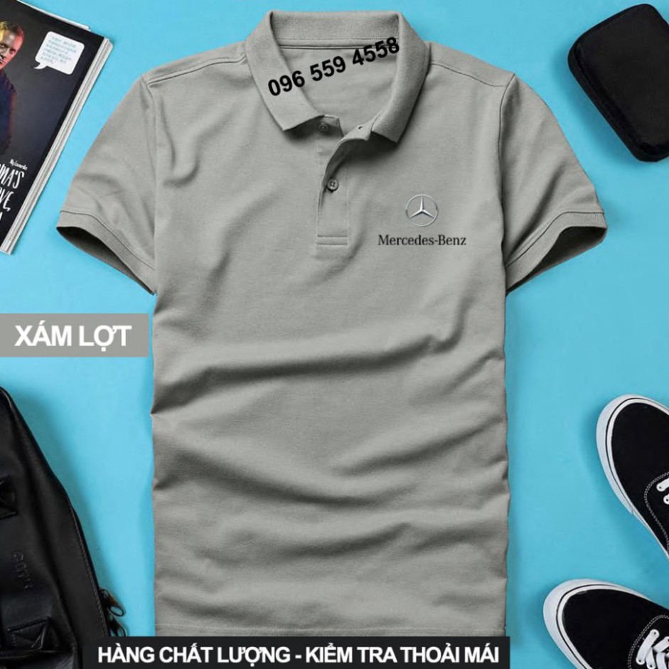 Áo thun Polo Mercedes Cao Cấp - Polo Merc có cổ Logo Hãng Xe Ô tô nhiều màu sang trọng, lịch lãm, đẳng cấp, thời trang P | BigBuy360 - bigbuy360.vn