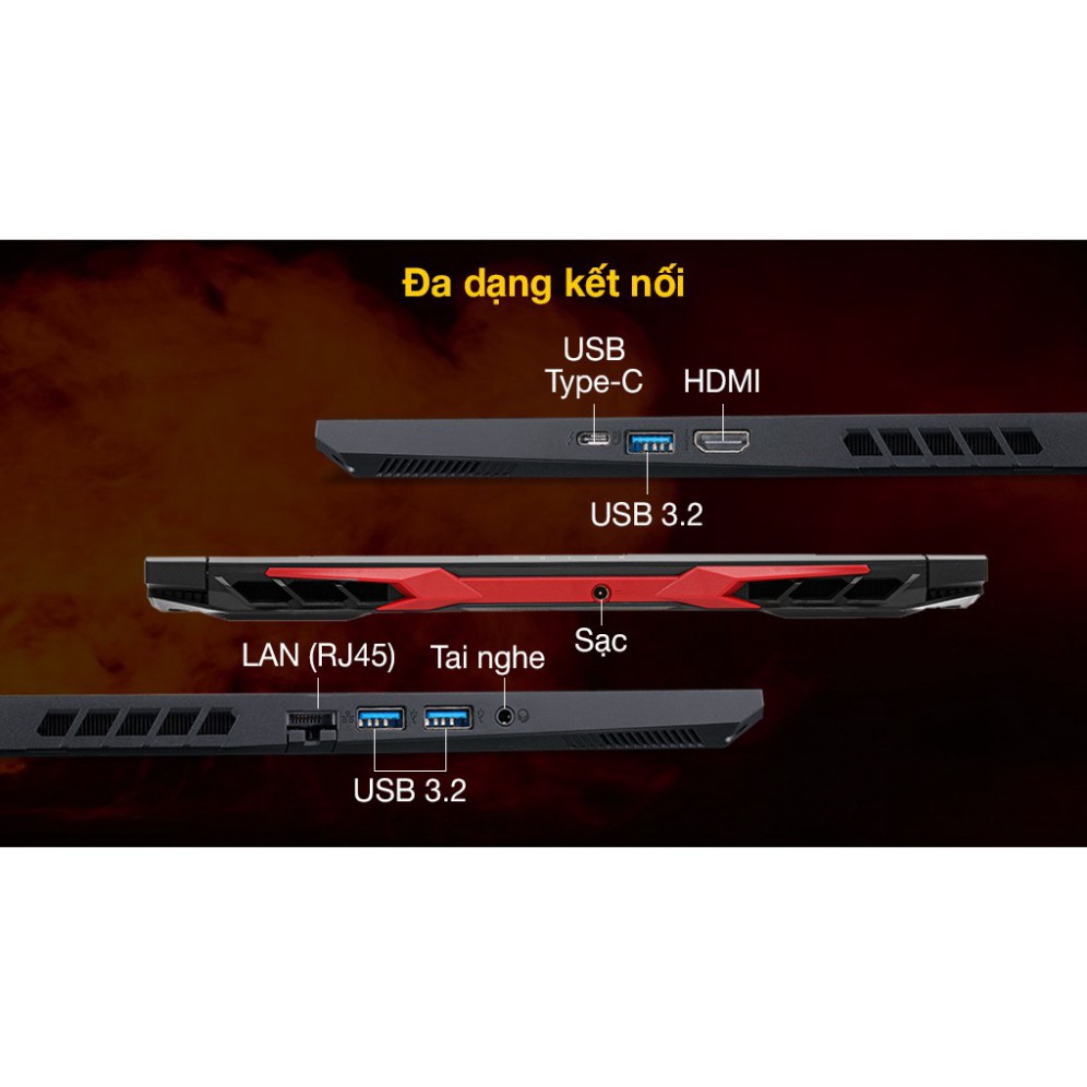 Laptop Acer Nitro 5 AN515-45-R3SM AMD Ryzen 5-5600H | 8GB | 512GB | GTX 1650 4GB | 15.6 inch FHD | Win 10 - Chính hãng | BigBuy360 - bigbuy360.vn