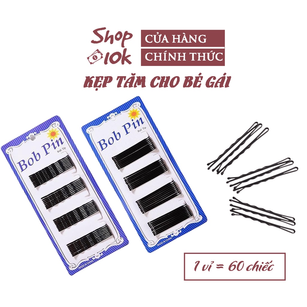 Kẹp tăm - Kẹp tóc cho bạn gái 1 vỉ 60 chiếc
