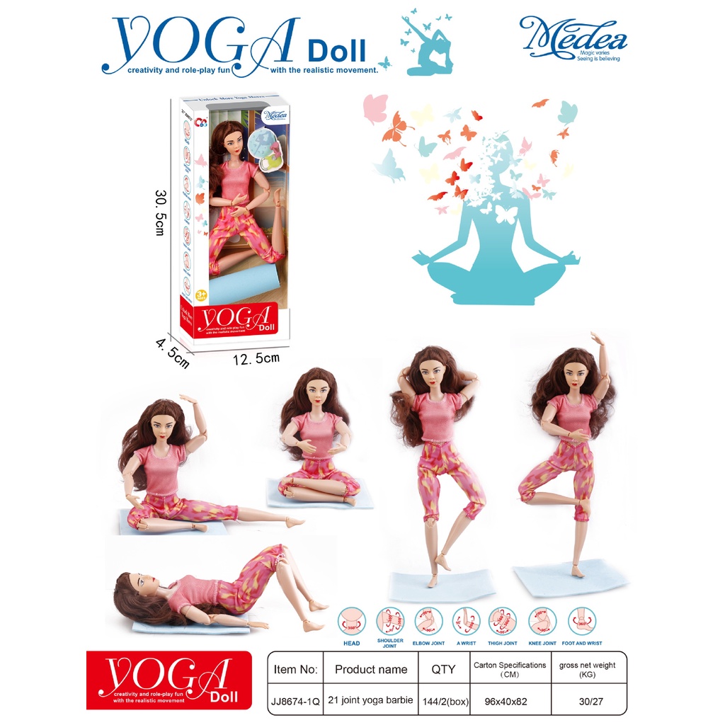 Búp Bê Tập yoga 30cm Kiểu Công Chúa Dễ Thương Cho Bé