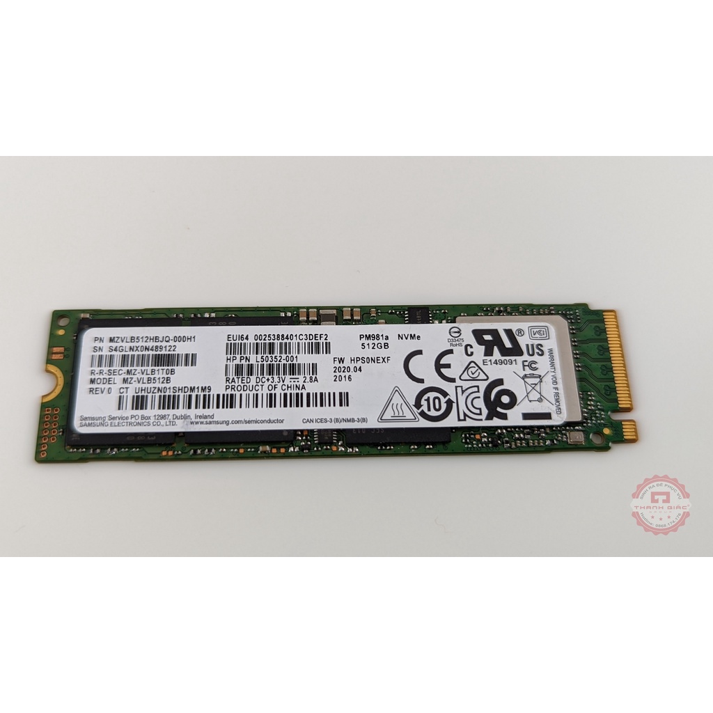 Ổ cứng SSD Samsung NVMe PM981a M.2 PCIe Gen3 x4 256GB/512GB/1TB - Bảo Hành 36 Tháng