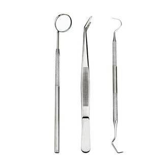 BỘ KHÁM RĂNG( Gương+nỉa nha+châm răng 2 đầu thẳng nhọn)