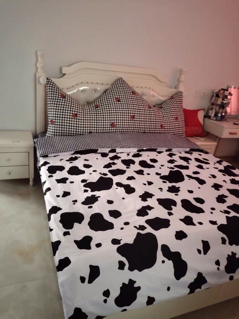 Set Chăn Ga Họa Tiết Bò Sữa Siêu Đáng Yêu [Shinbedding] | BigBuy360 - bigbuy360.vn