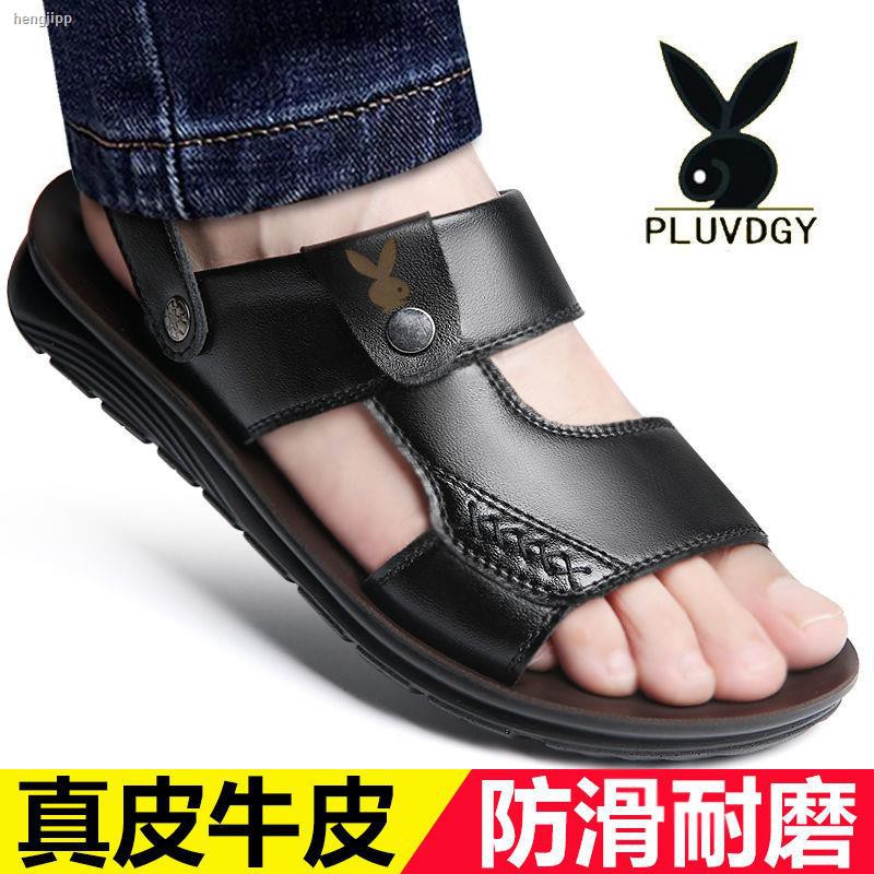 Giày Sandal Da Bò Chống Trượt Thời Trang Đi Biển Cho Nam