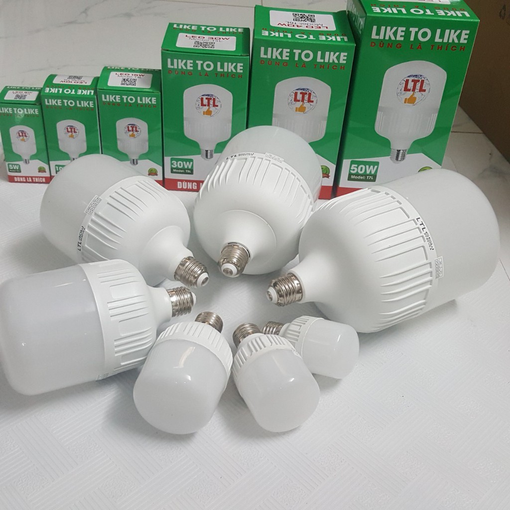 Bóng đèn led 5w, 10w, 15W, 20W LIKE TO LIKE - Tiết kiệm điện năng