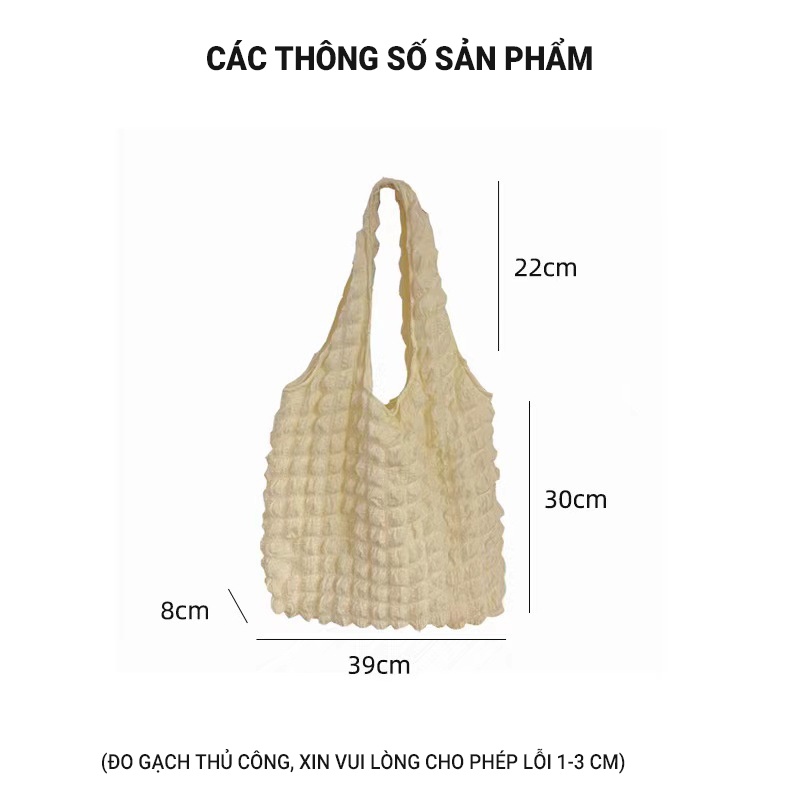 Túi Xách Tay Đeo Vai Bằng Vải Bạt In Hoa Đám Mây Đơn Giản GYLXB357