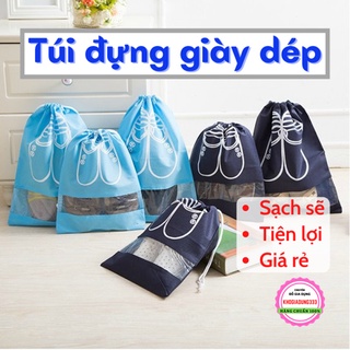 Túi đựng giày dép 💠 Túi bảo quản giày dép dây rút du lịch chống bụi bẩn chống nước sạch sẽ tiện lợi giá rẻ