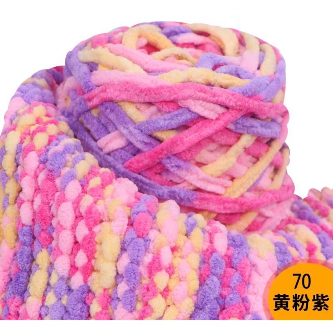 LEN NHUNG ĐŨA MÀU LOANG CUỘN 100GRAM