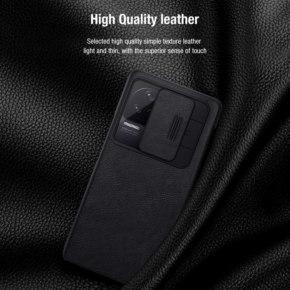 Ốp lưng Redmi K50 Nillkin Qin Pro Ví bỏ túi thẻ Túi da Ốp lưng lật cho Xiaomi Redmi K50 Pro