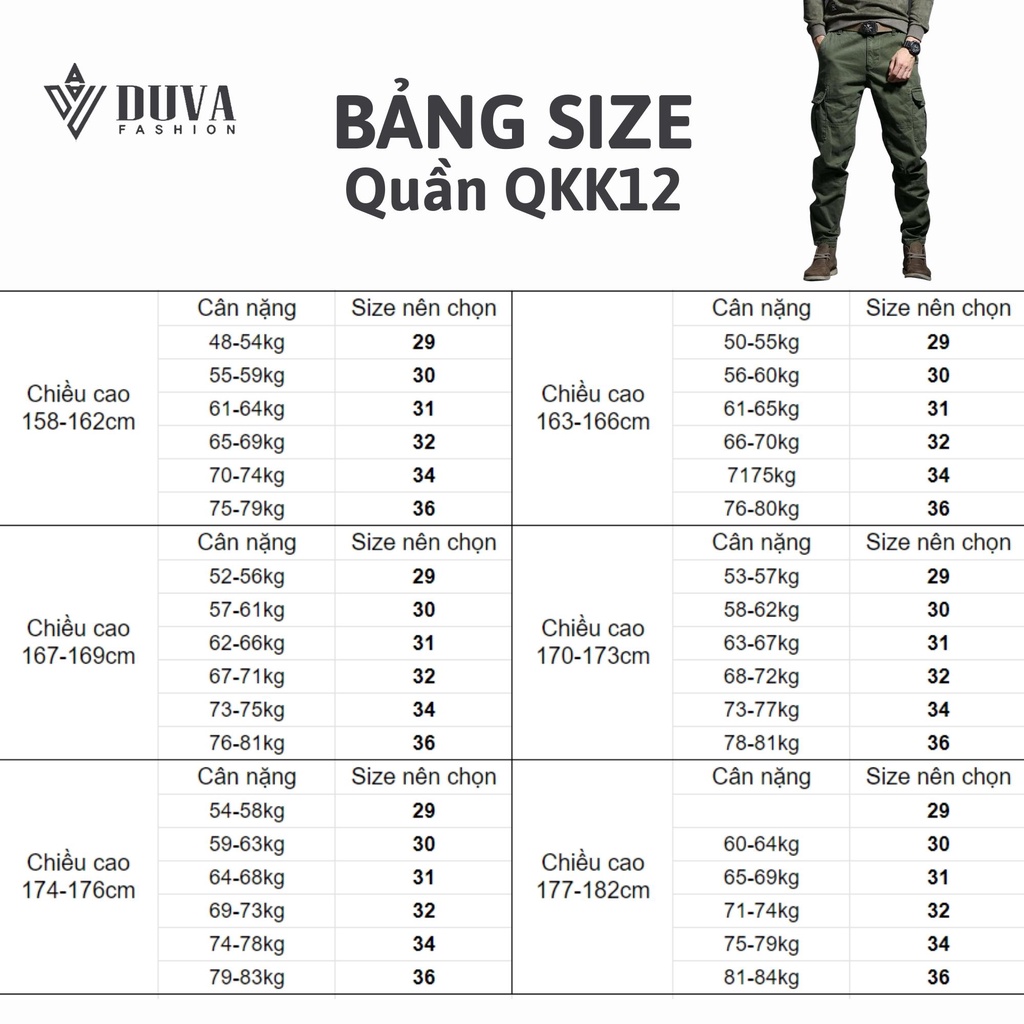 Quần túi hộp DUVA vải kaki cao cấp cho nam không bai màu mềm mịn không co rút QKK12