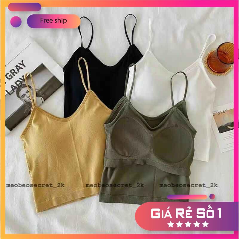 Áo Bra 2 Dây Len Tăm Siêu Xịn Bra Tập Gym Nữ - Áo Ngực Không Gọng Mút Mỏng MSP23677