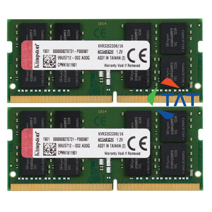 Ram Laptop Kingston 16GB DDR4 3200MHz KVR32S22D8/16 - Mới Bảo hành 36 tháng