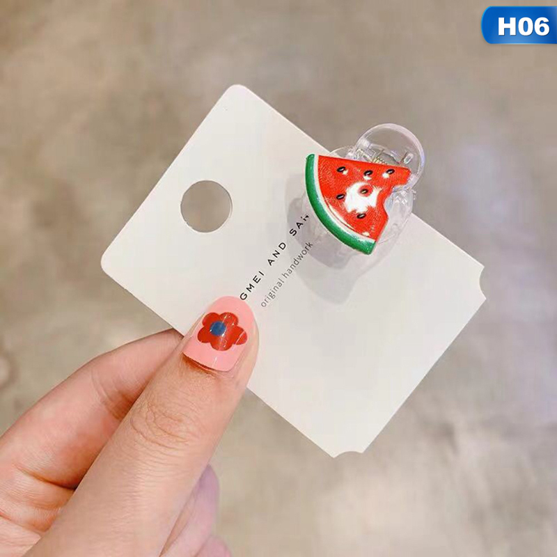 Kẹp tóc mini trong hình trái cây dễ thương cho nữ