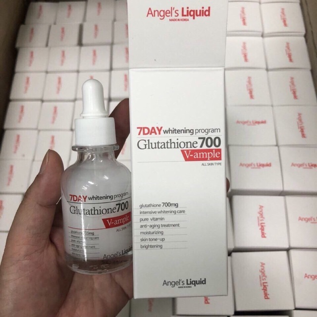 Tinh chất Dưỡng Sáng Da, Làm Mờ Thâm Angel’s Liquid 7day Whitening Program Glutathione 700 V-Ample 30ml
