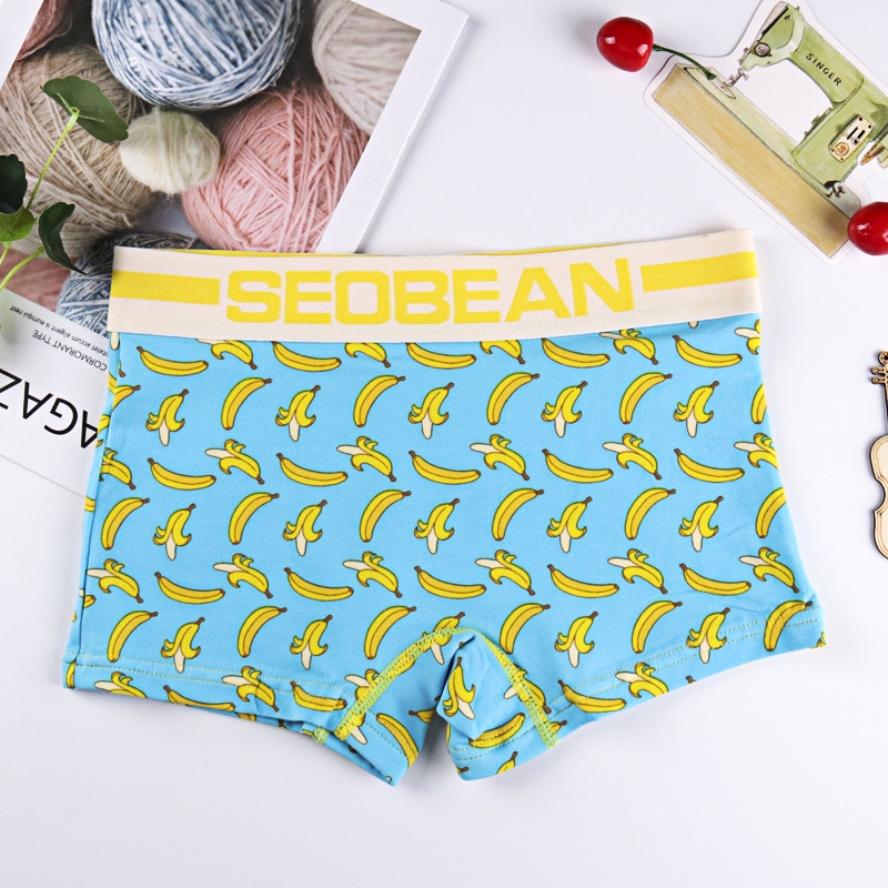 Quần Lót Boxer Vải Cotton In Hoạt Hình Dễ Thương Cho Nam Và Nữ